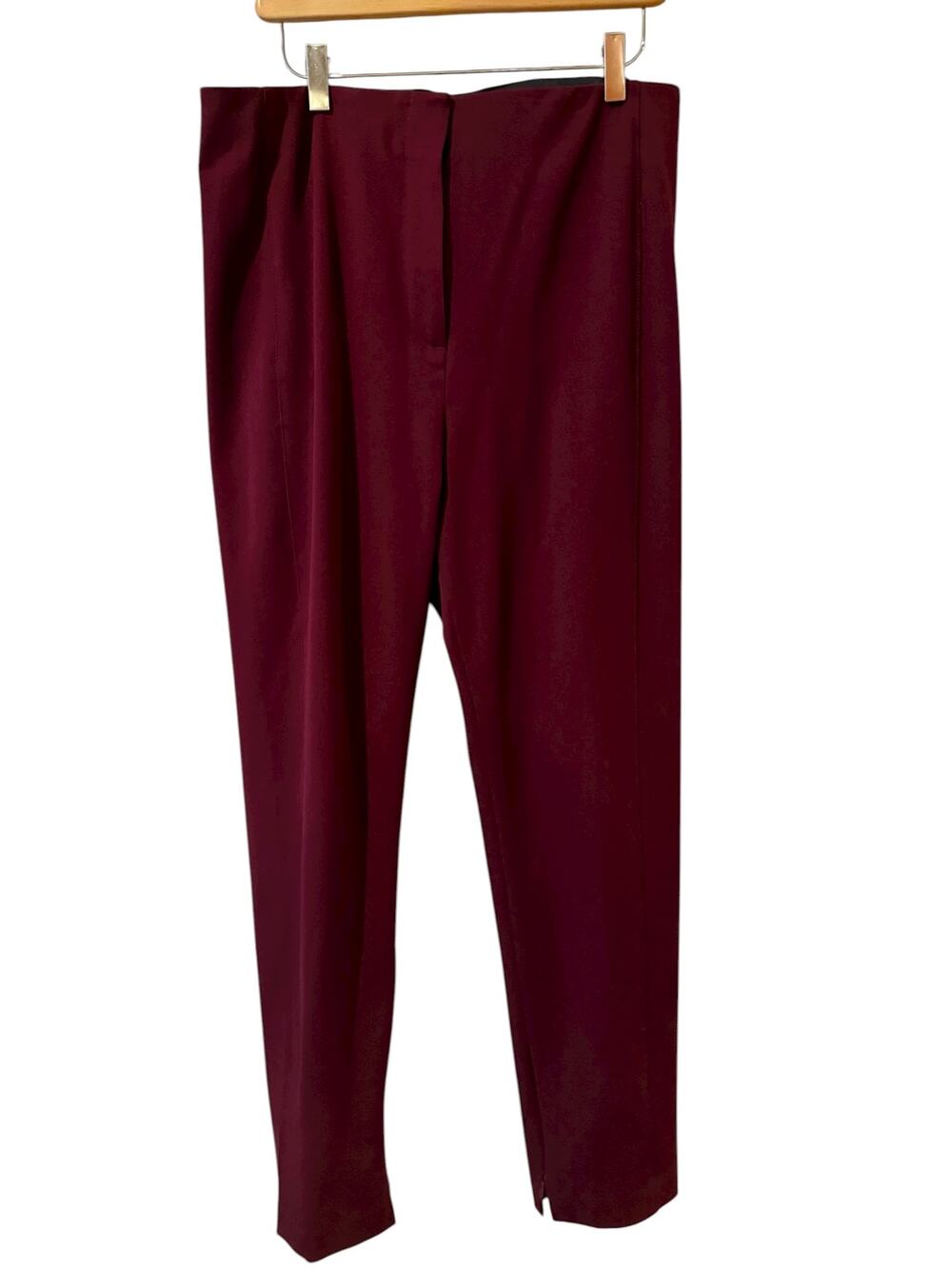 Ann Taylor Office Ready Pants Burgundy Merlot 12